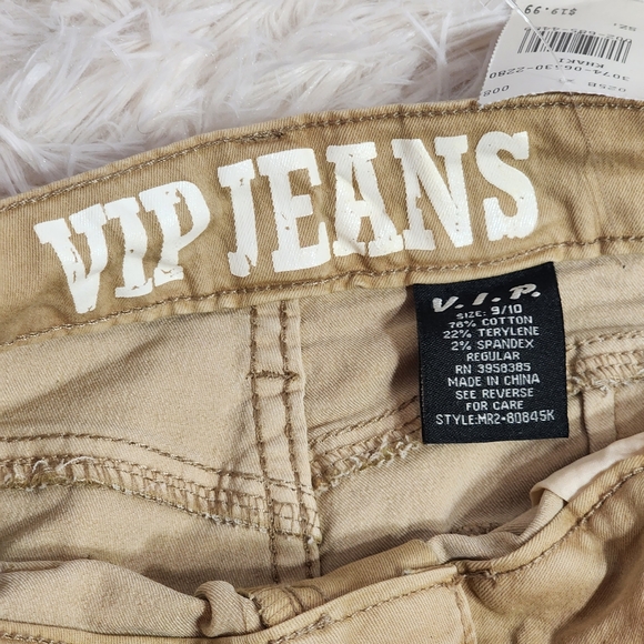 VIP JEANS KHAKI 9/10 NWT Run small! - Picture 7 of 12